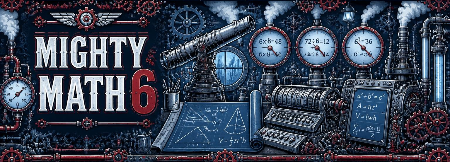 Mighty Mighty Math 6 course banner