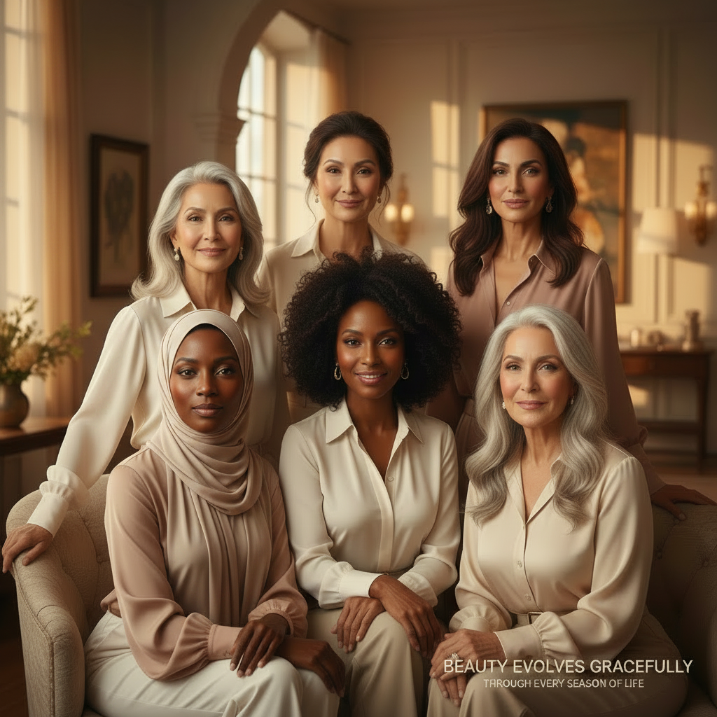 Elegant mature women in luxury setting