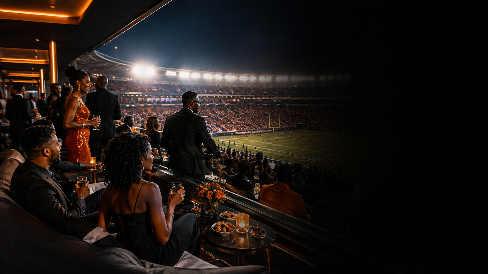 VIP lounge with field view at the ATL Labor Day Classic