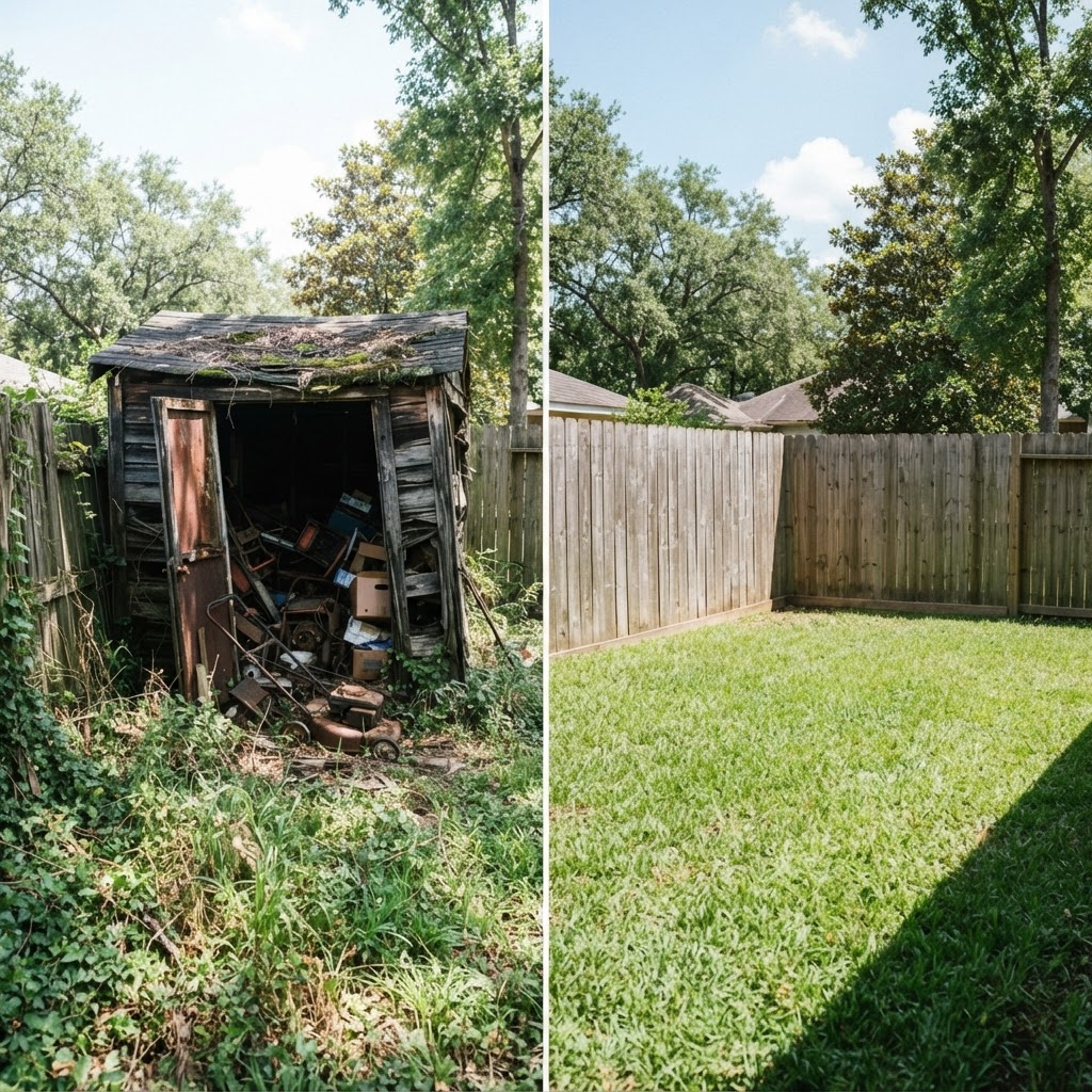 After shed demolition