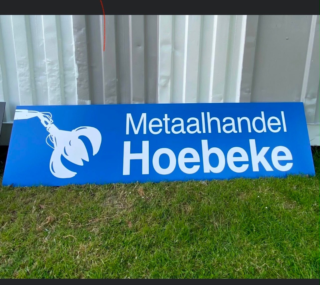 Naambord Metaalhandel Hoebeke