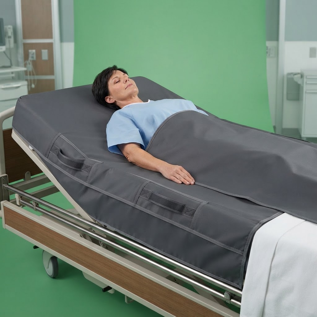מערכת יריעת הבד של ROBE למיצוב חולים על מיטת חולים