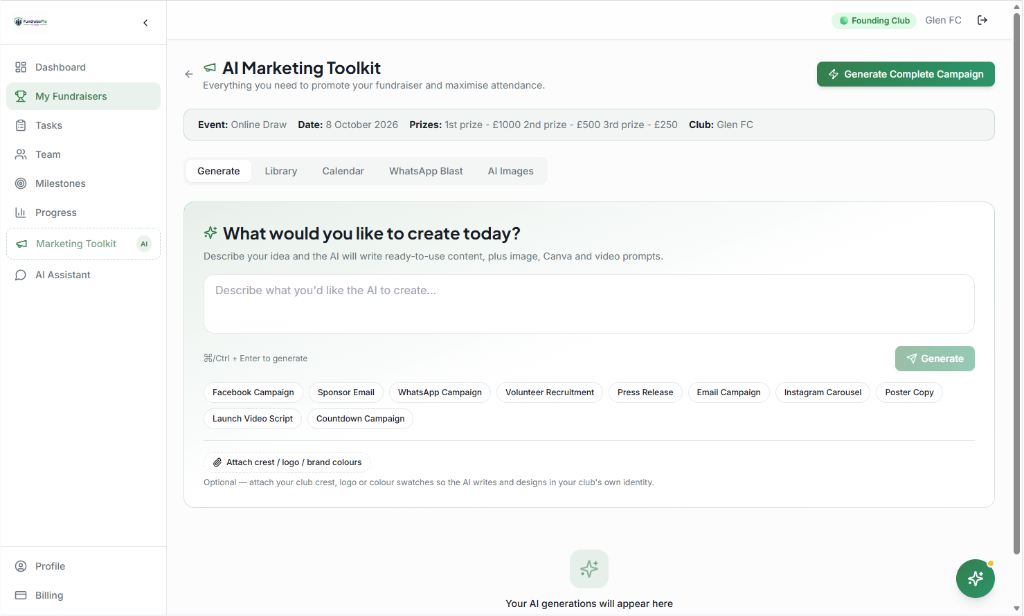 Generate ready-to-use marketing in seconds.