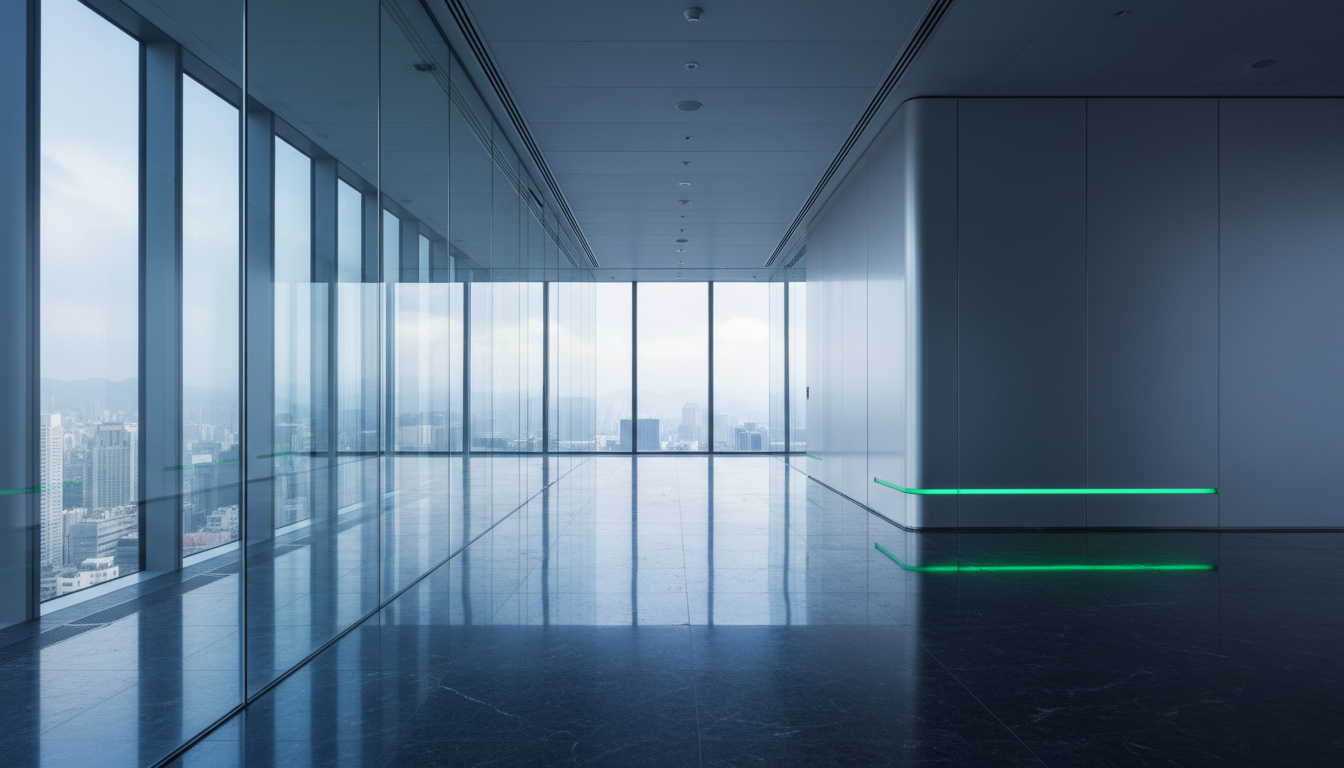 Modern corporate hallway