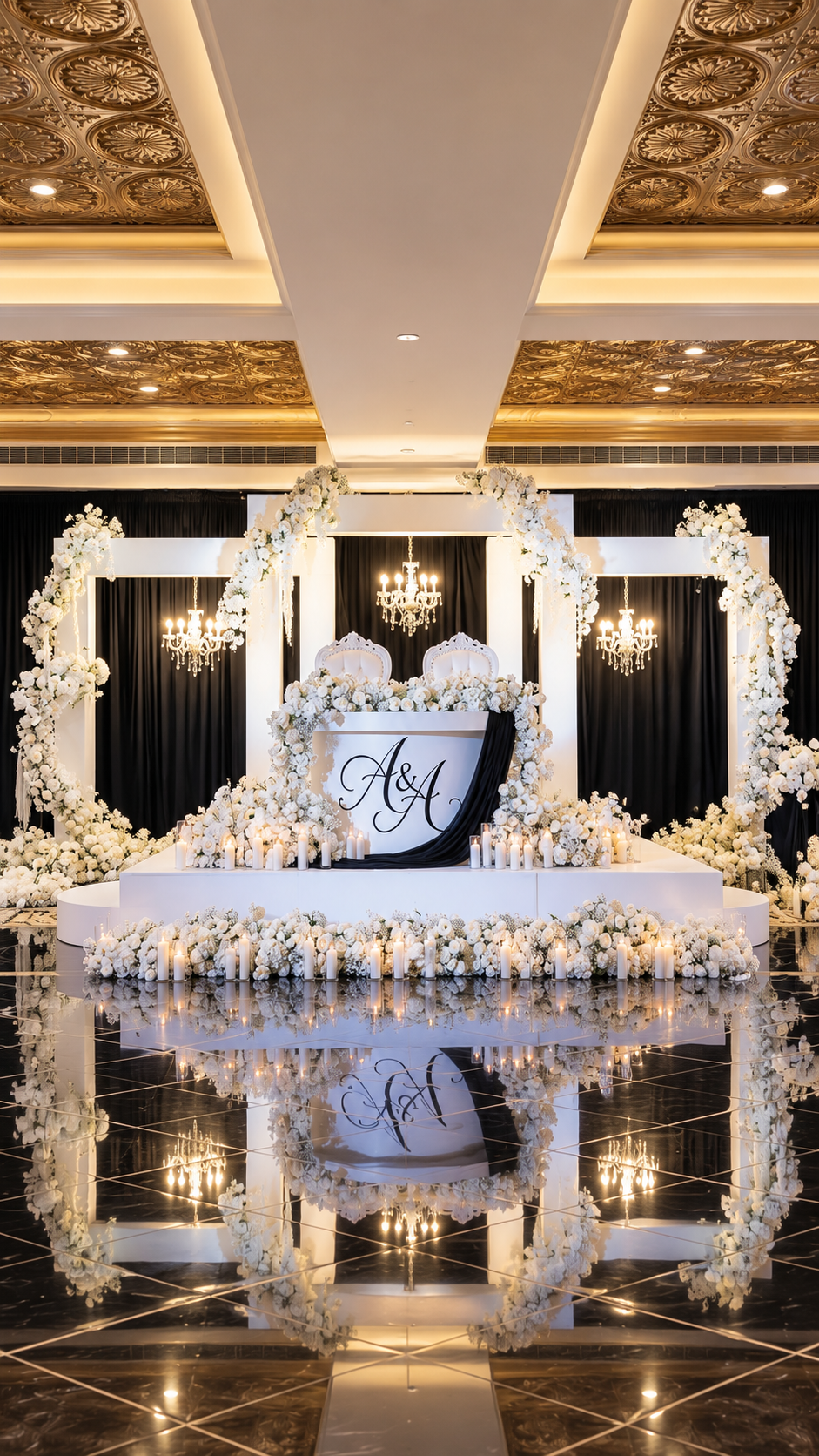 Monogram Floral Frame Backdrop