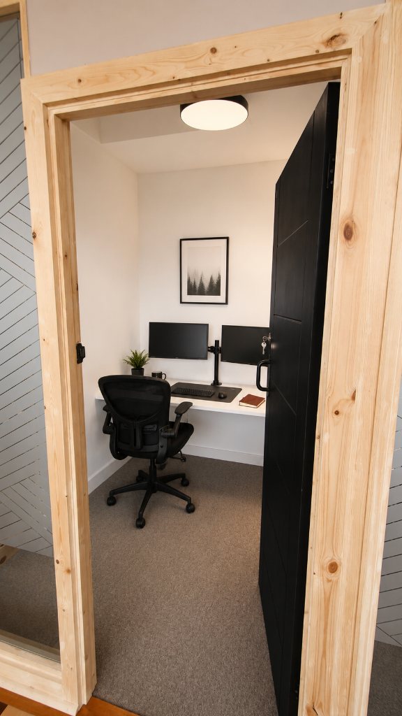 Private office pod at South Woodford Works