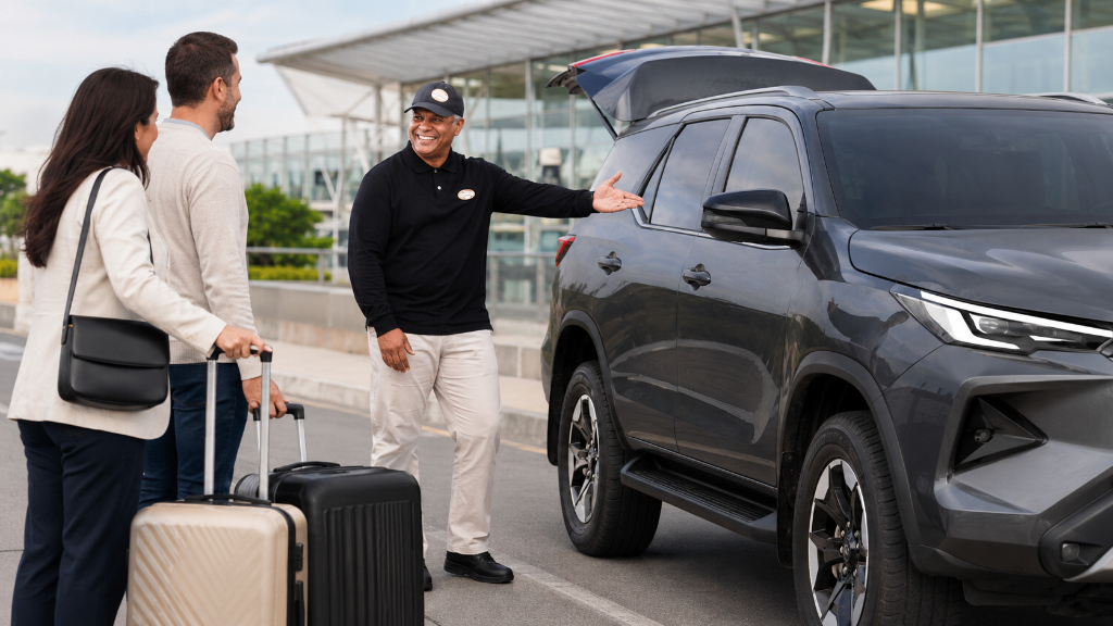 Private Cape Town airport transfer from Cape Town International Airport with meet-and-greet and luggage assistance