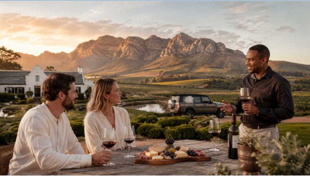 Shared Paarl Wine, Heritage & Granite Mountain Tour from Cape Town