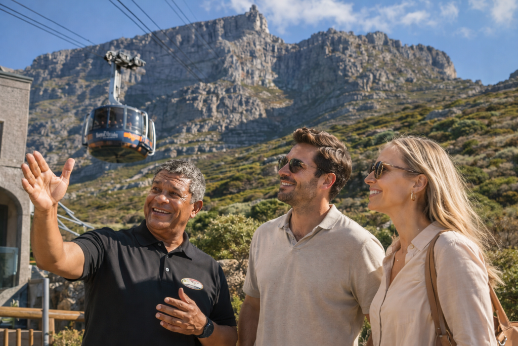 Table Mountain Aerial Cableway Cape Town guided tour South Africa scenic mountain adventure panoramic views cable car experience tourism authority ultimate travel insight