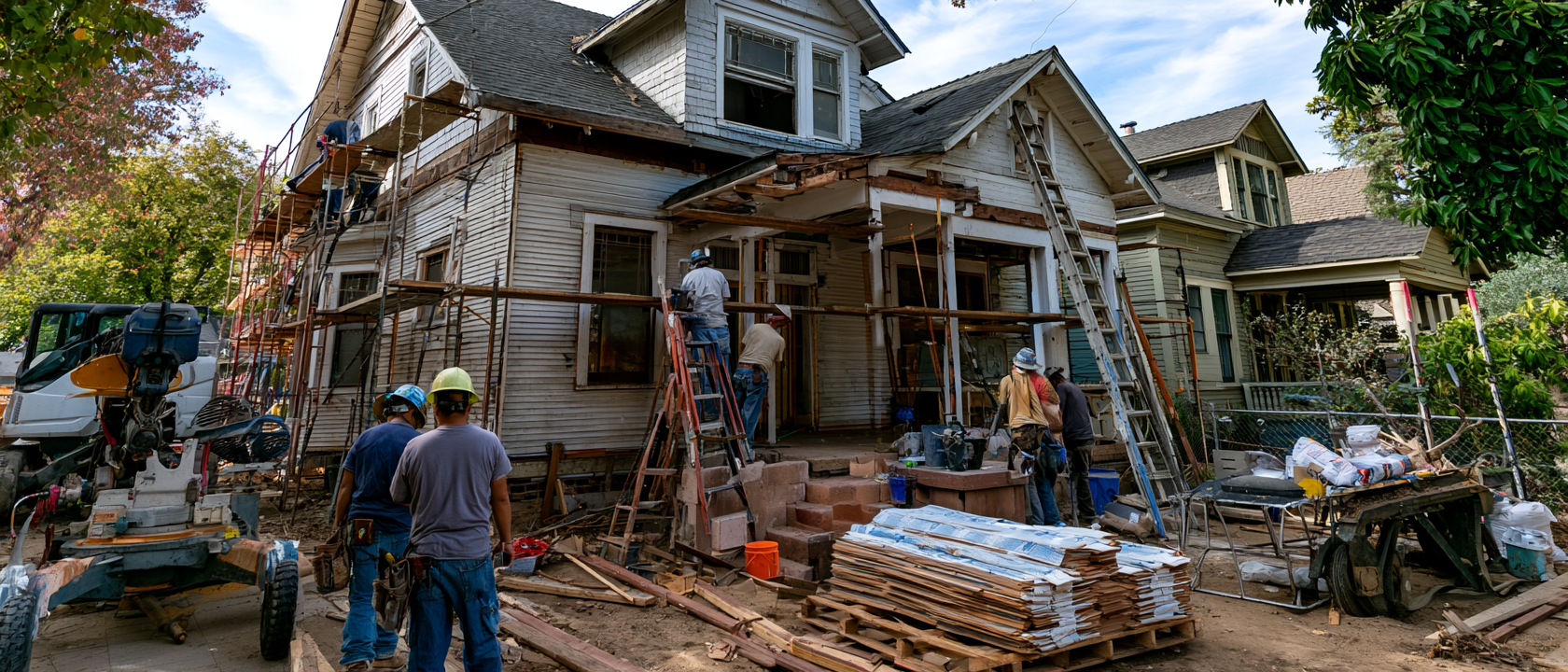 Real estate construction site