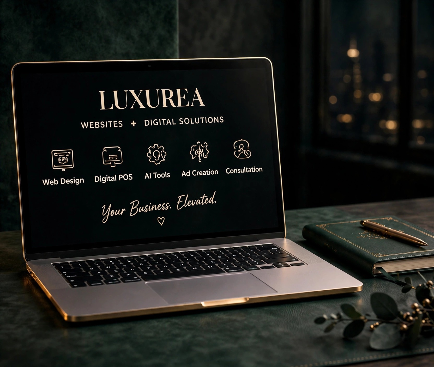 Luxurea — Websites + Digital Solutions brand graphic