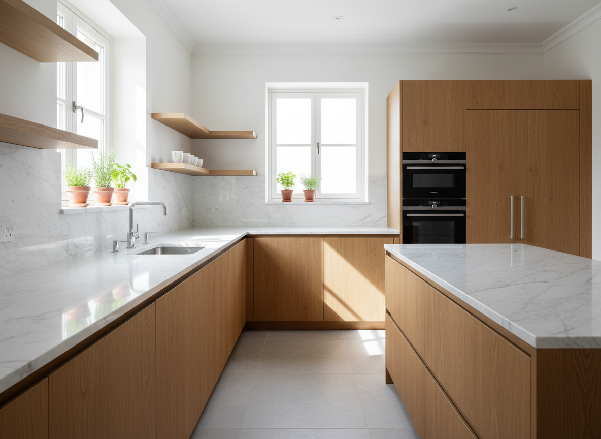 Spotless modern kitchen cleaned by FreshNest Cleaning