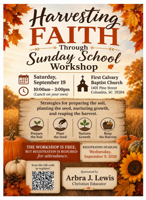 Harvesting Faith Through Sunday School Workshop
