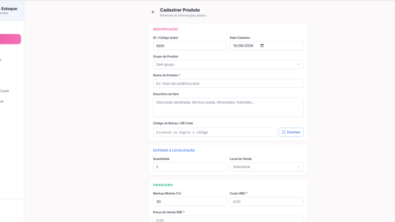 Stock & Sales template preview