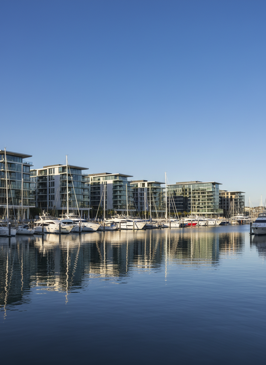 Auckland waterfront at midday