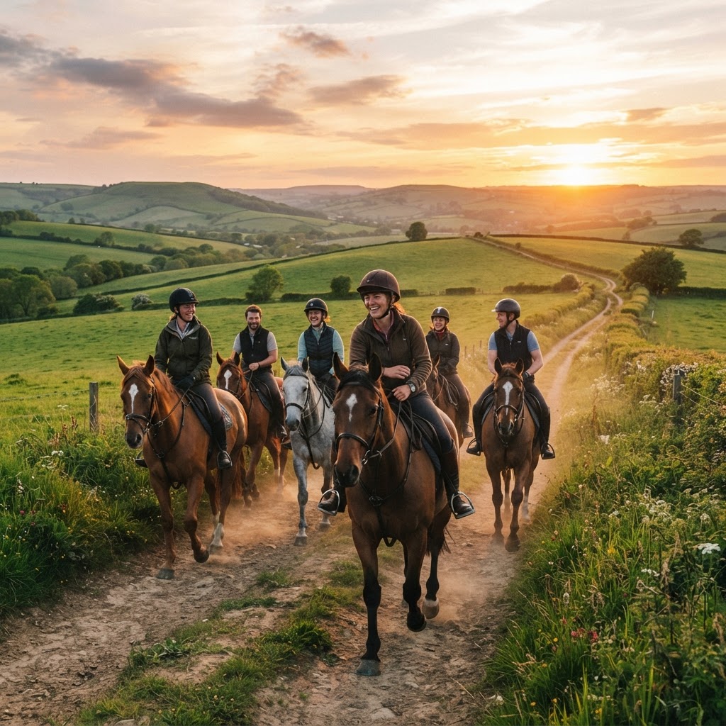 Riders enjoying a scenic trail ride