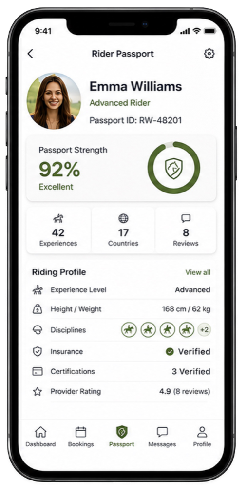 Rider Passport digital app