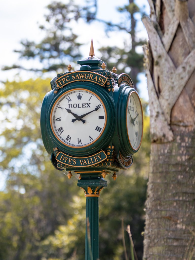 Rolex clock at TPC Sawgrass Dye's Valley course