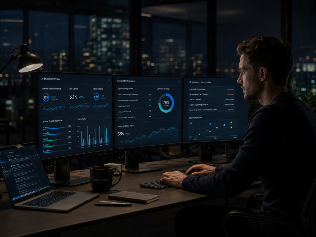 AI search visibility dashboard