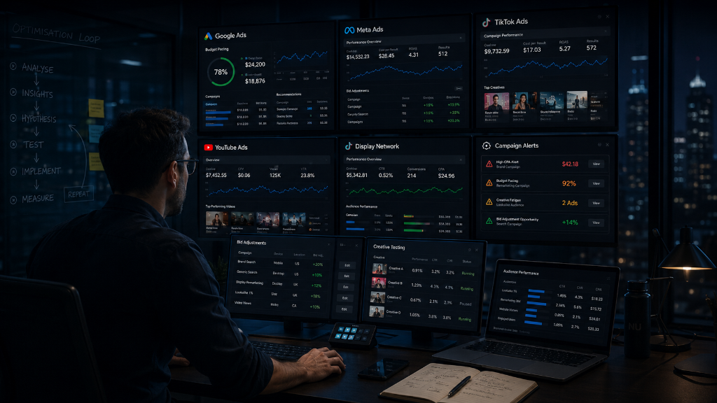 Paid media campaign dashboards