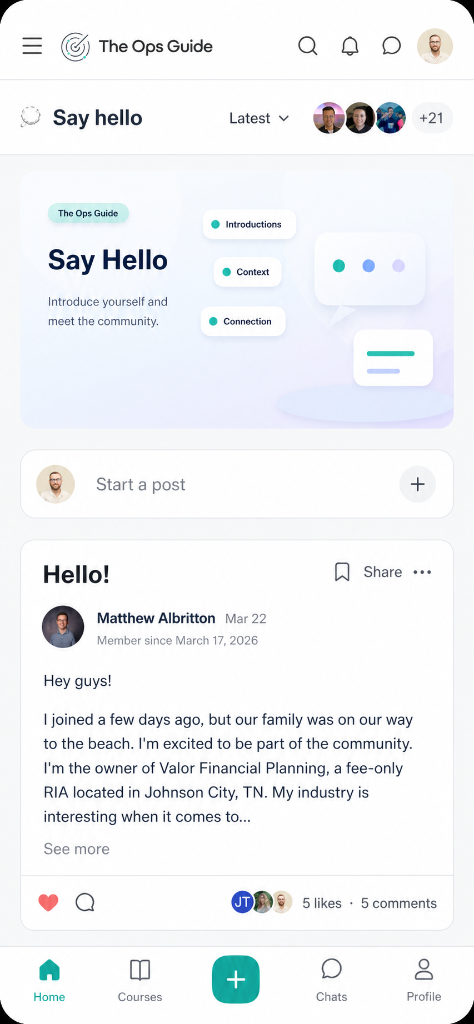 AI Community on mobile