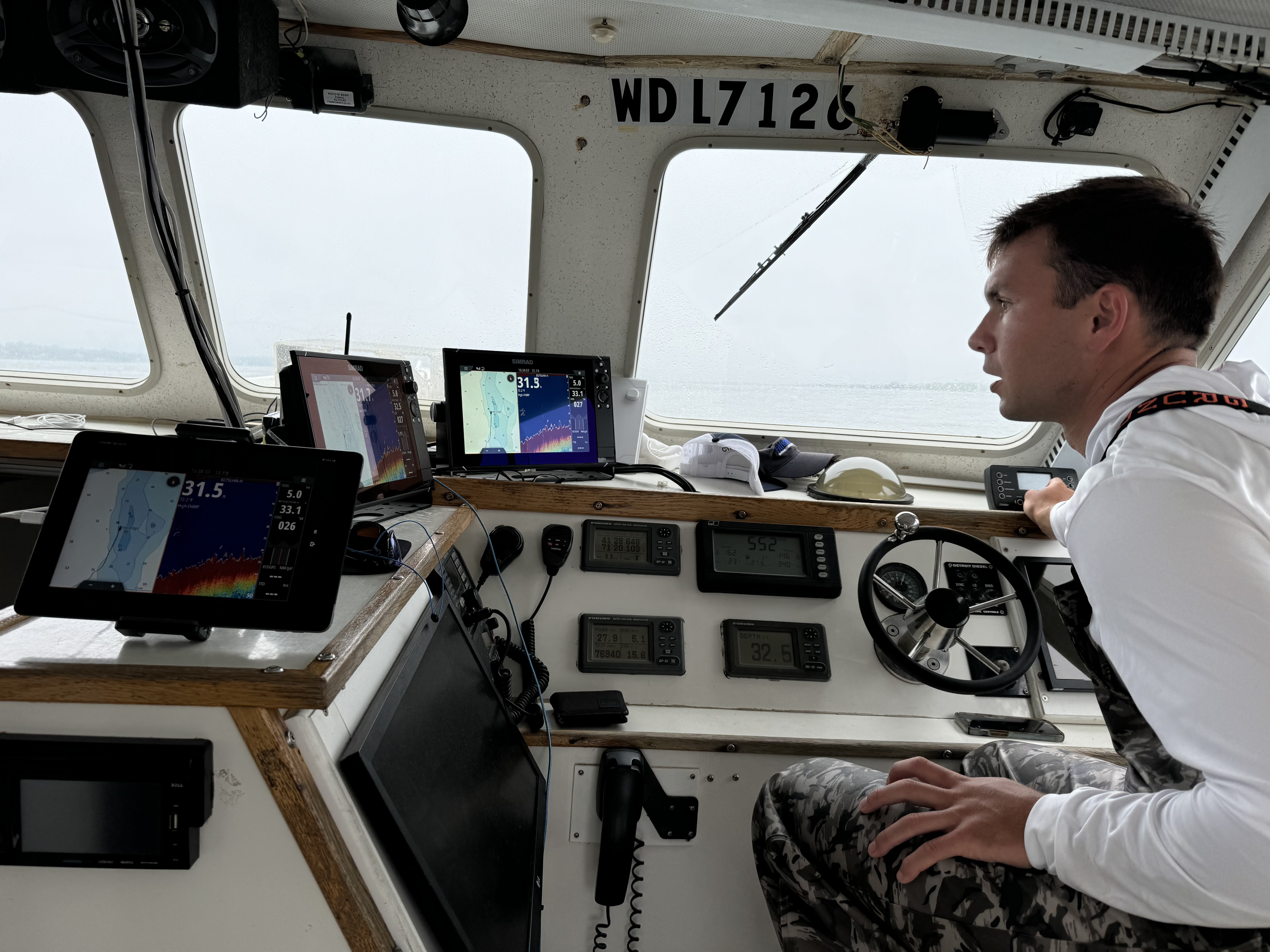 Helm station with navigation electronics