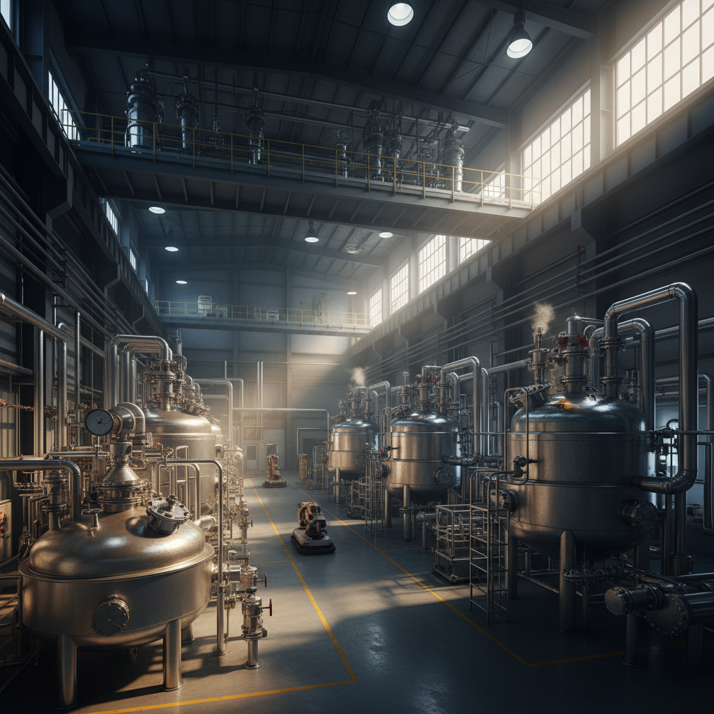 Industrial chemical manufacturing plant
