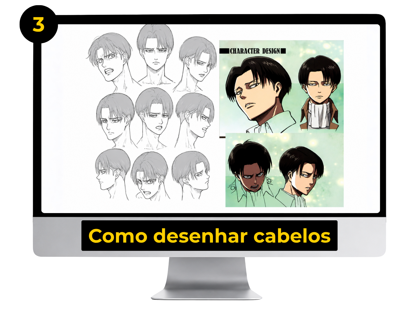 Como desenhar cabelos