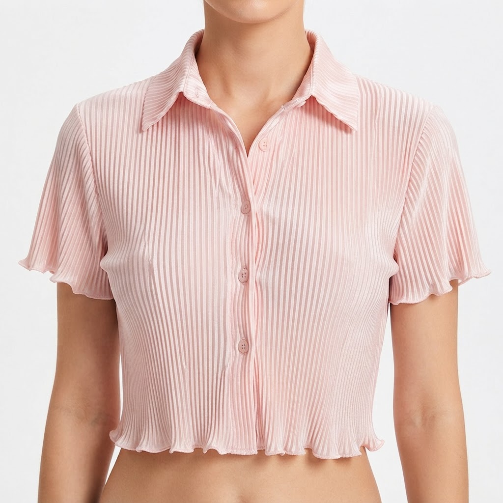 SHEIN | Chemise Plissée Rose