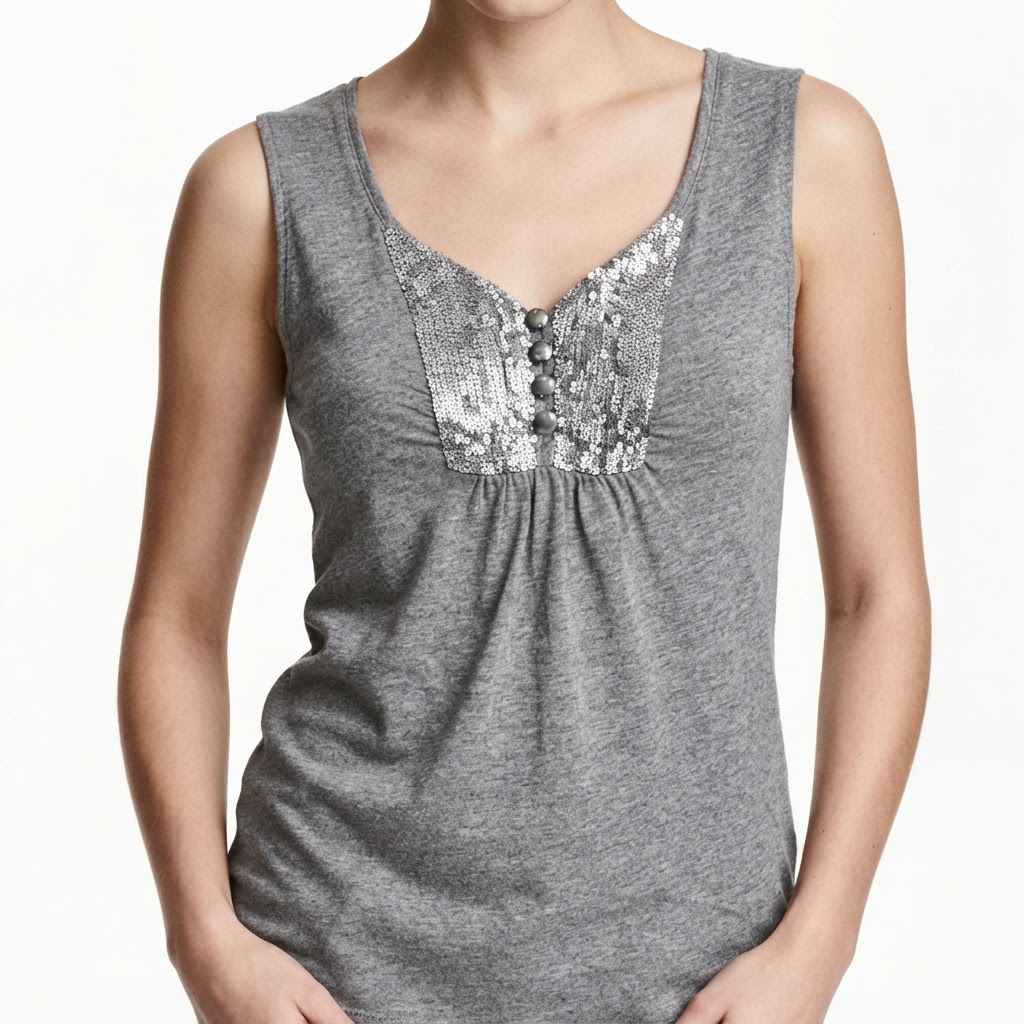 H&M | Haut gris à sequins