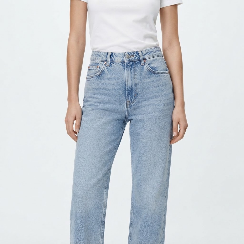 Zara | Jean Droit à Ourlet Franc