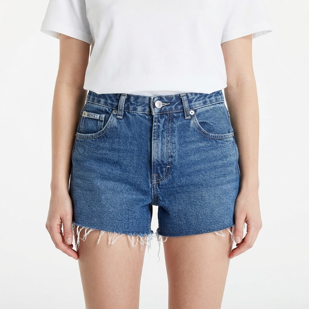 Revolt | Short en Jean à Ourlet Effiloché
