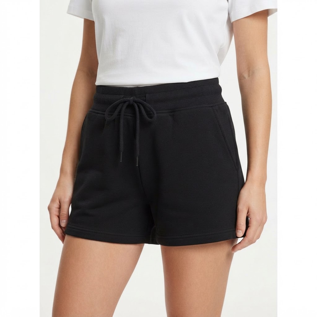 Short en molleton noir