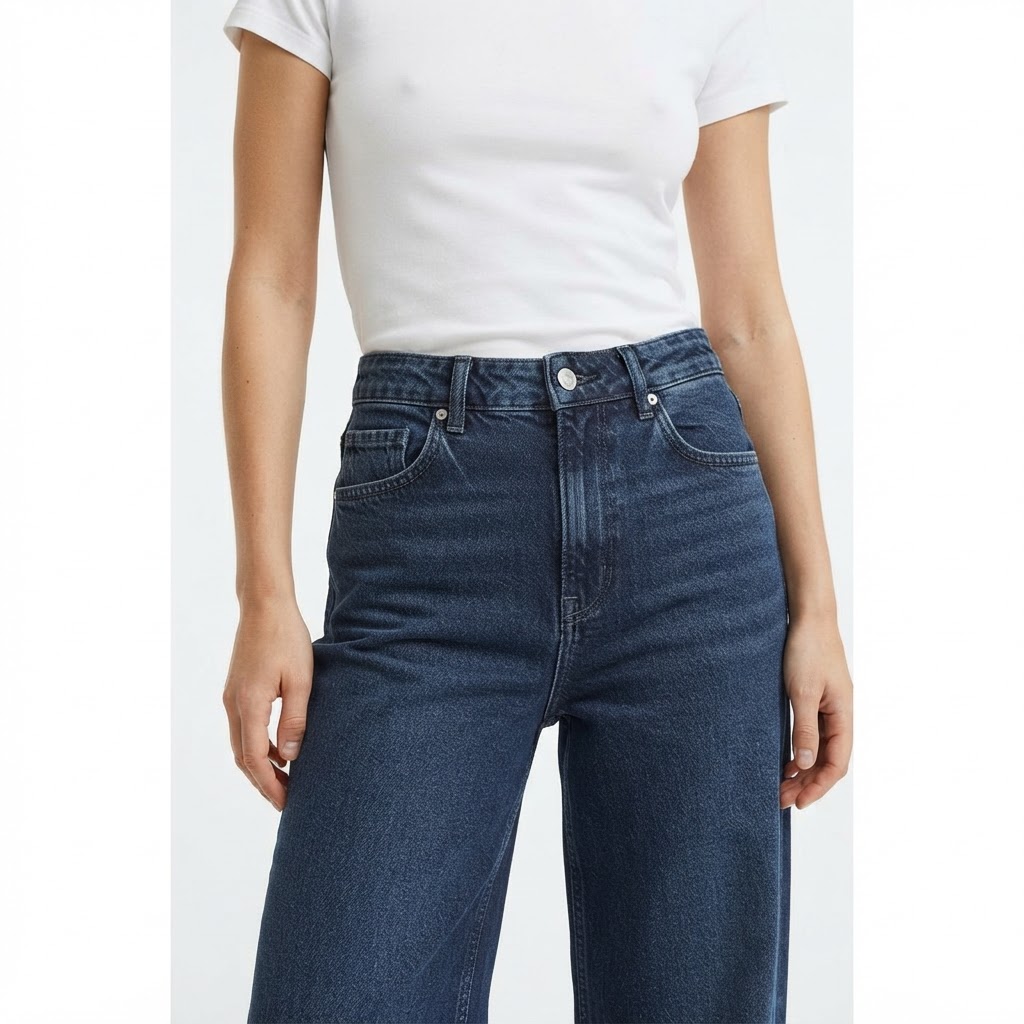 H&M | Jean Large Bleu Foncé