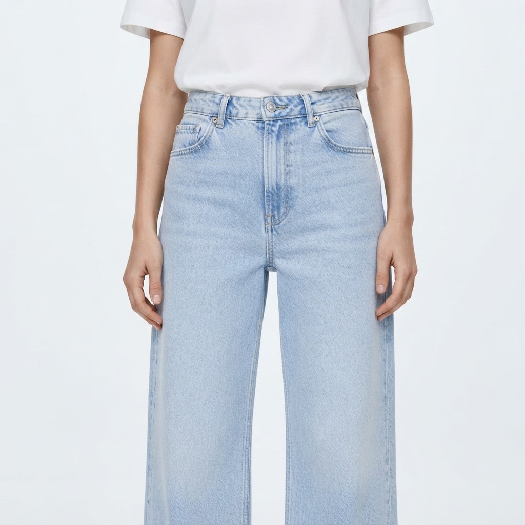 Zara | Jean Large Délavé