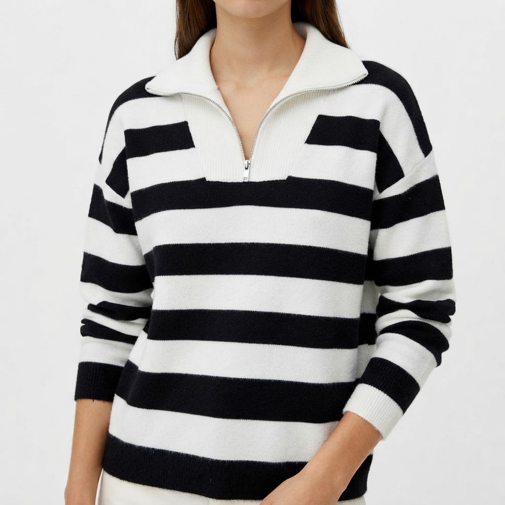 Stradivarius | Pull Rayé à Col Camionneur
