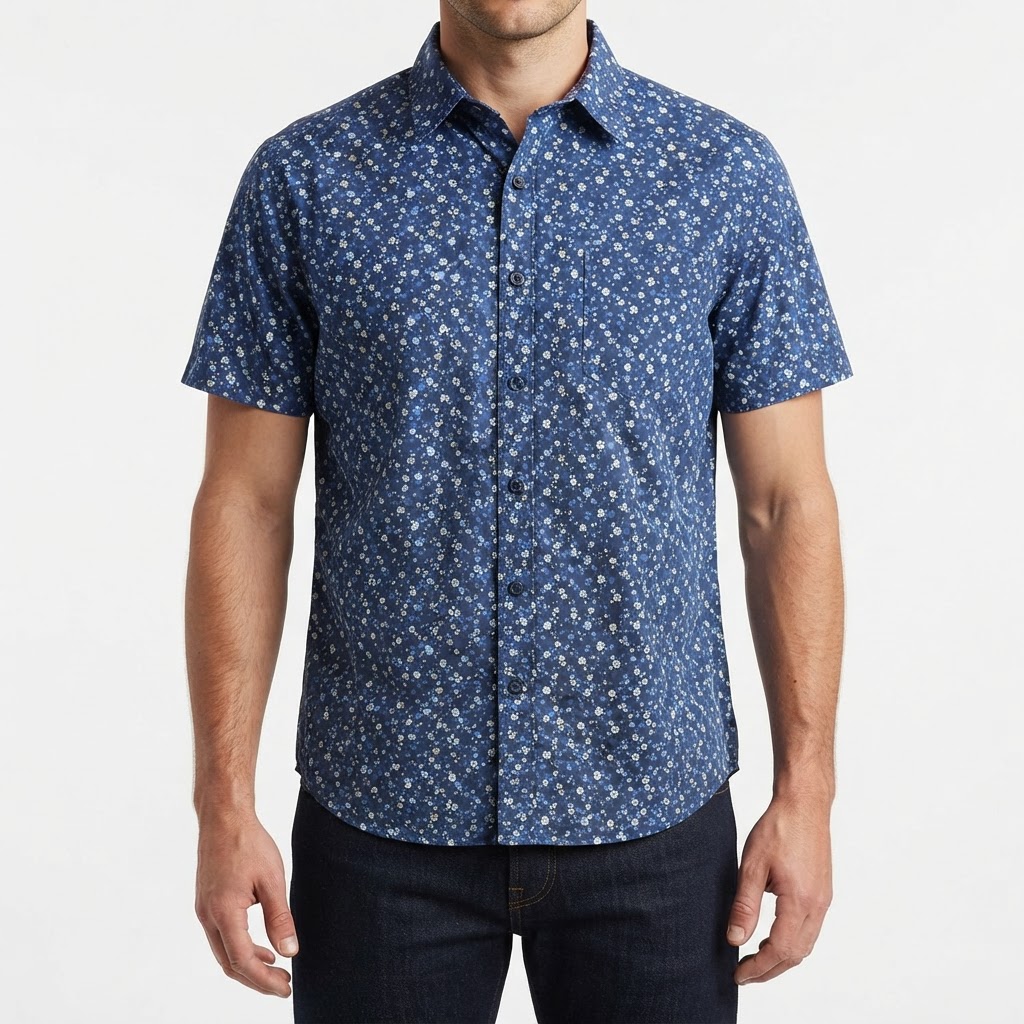 DJAB | Chemise à Fleurs Bleue