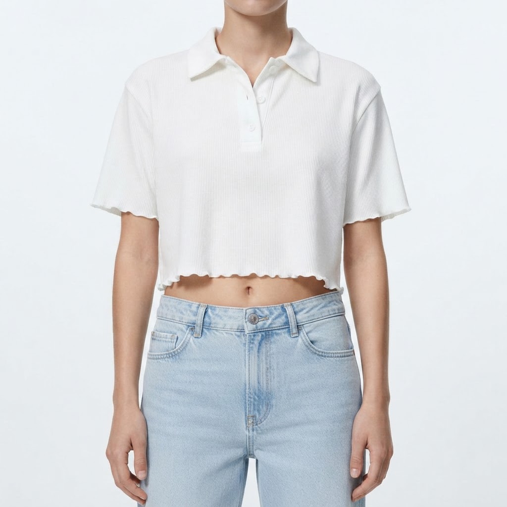 ZARA | Polo Court Nervuré
