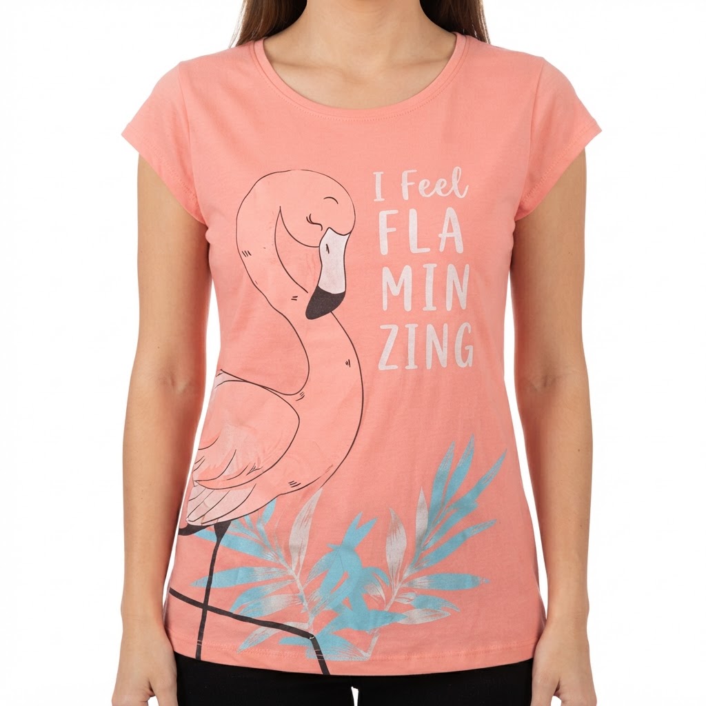 Justice | T-shirt Corail Flamant Rose