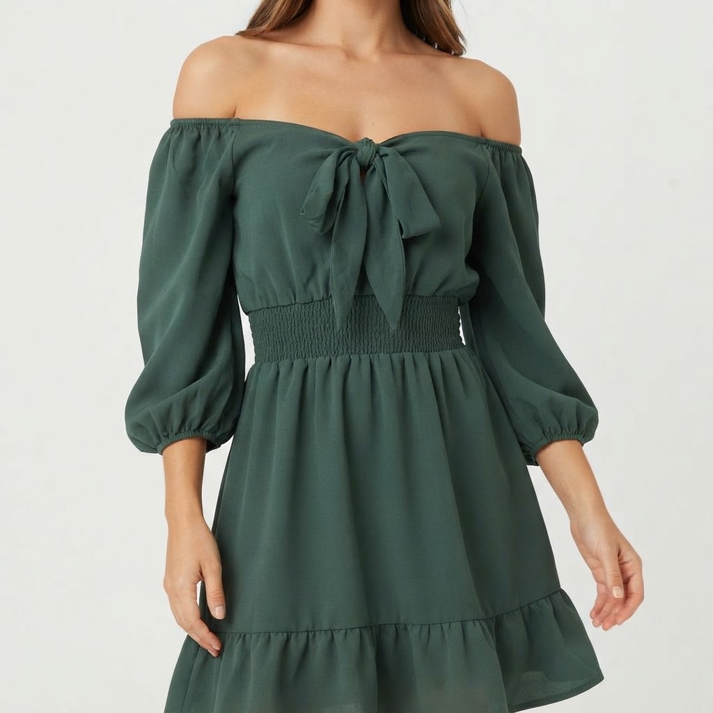 Robe Courte Vert Forêt