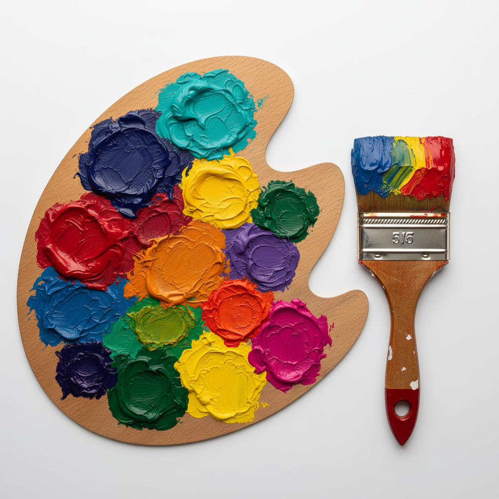 Vibrant paint color palette