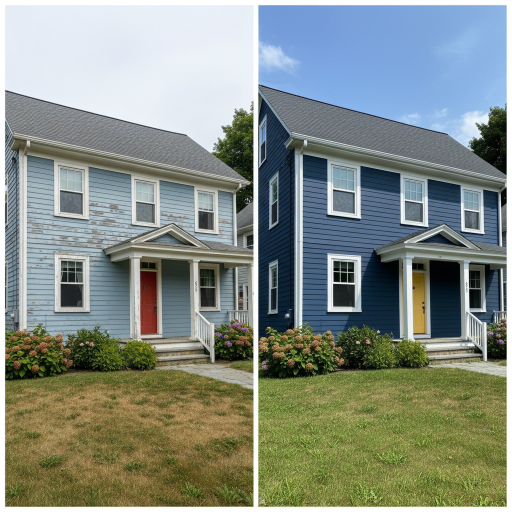 Navy & White Exterior