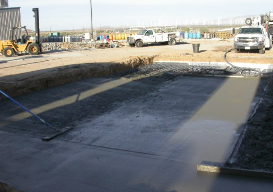 Concrete foundation pour
