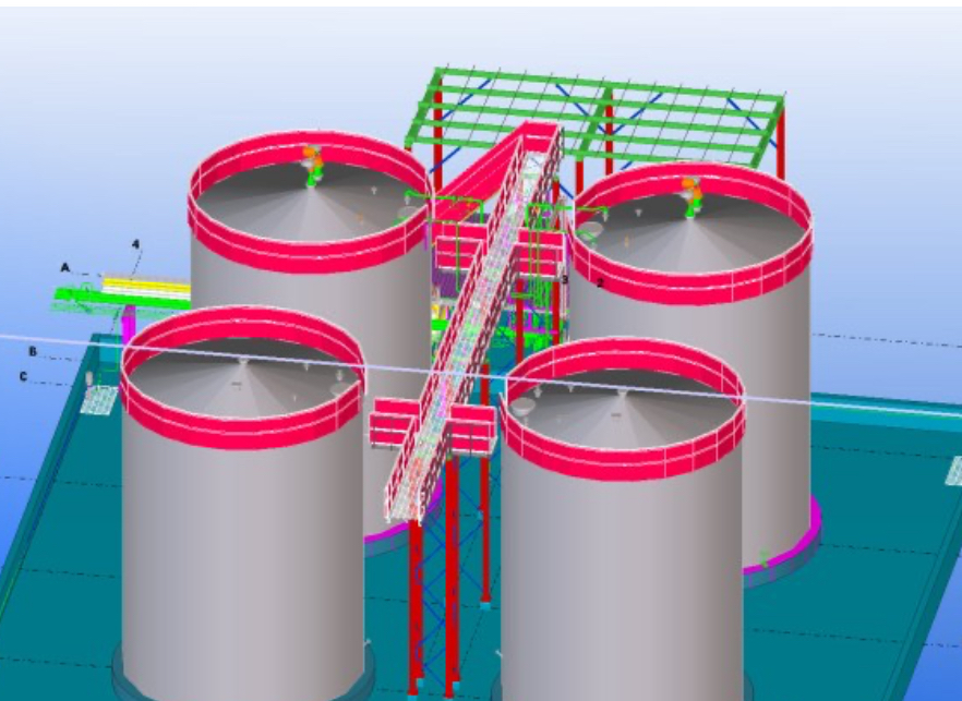 3D storage tank farm model