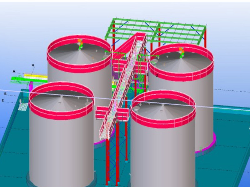 3D storage tank farm model