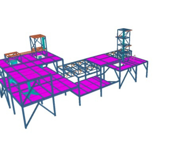 3D structural steel frame model