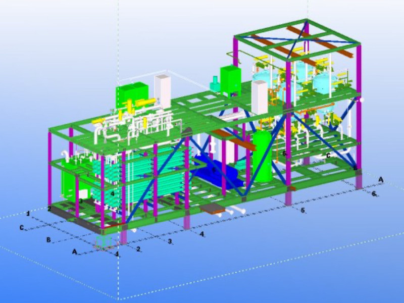 3D process plant model