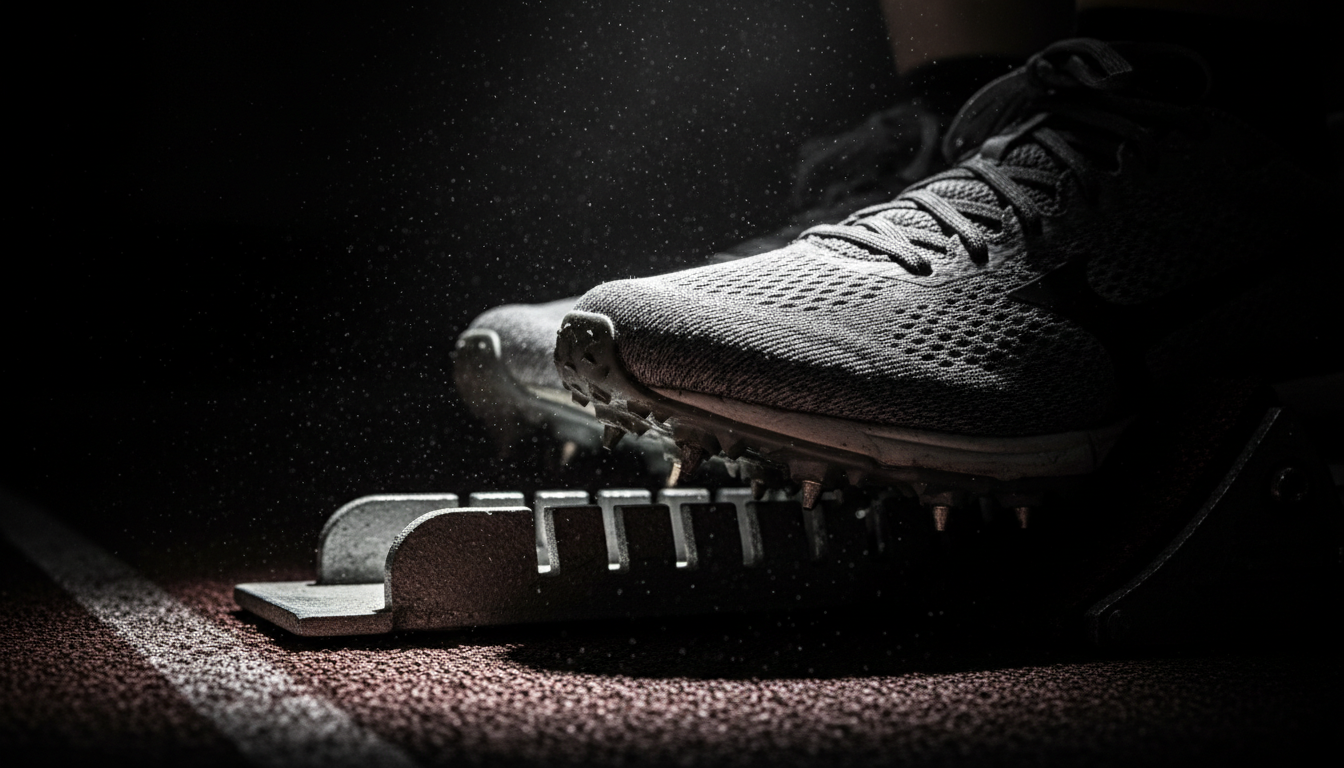 Starting blocks on track