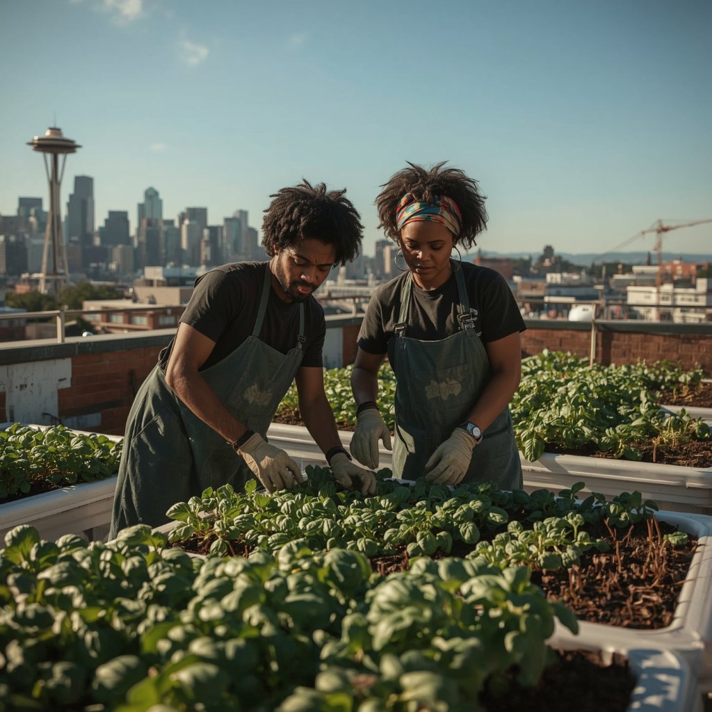 Focused Work: Rooftop Harvest Partners Study the Crop