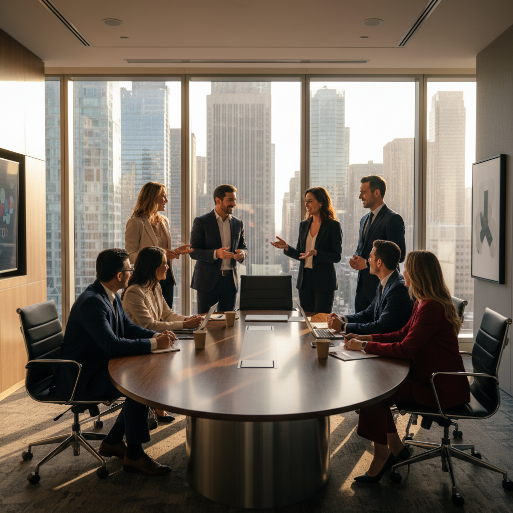 Professional office team